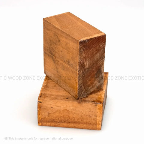 Two African mahogany bowl blanks, 10 x 10 x 2 in, kiln-dried, stacked