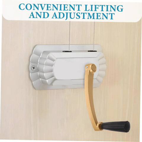 Top Notch Hand Crank Lift Handle For Clothes Drying Rack With Comfy Ergonomic Grip Smooth Spin Adjustment Quick Laundry Pole Swap That Delivers A Hassle Free Hang Every Time