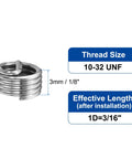 Wire Thread Inserts 10-32 UNF Helical Coiled Type 304 Stainless Steel Thread Repair Kit For Mechanical Equipment 50 Pack 1D 3/16 Inch Effective Length After Installation