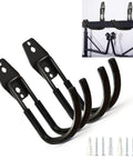 Heavy Duty Double J Hook EV Wall Mount Solid Steel Electric Cable Organizer For Garage Storage showing pack of 2 hooks with screws.