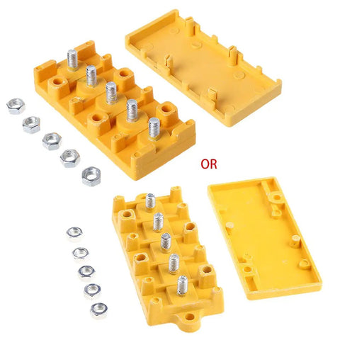 Junction Storage Insulation Box For Electric Bicycle Controllers And Wiring Bakelite Yellow Wire Connector Box With Nut 3 Wire 5 Wire Or 6 Wire Options Heat Resistant And Flame Retardant Built For E Bike Motors And Tricycle Controllers