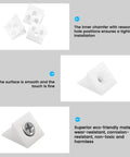 Fifty Pcs Drawer Angle Brackets With Screws Repair Kit showing chamfered design, smooth surface, and durable plastic.