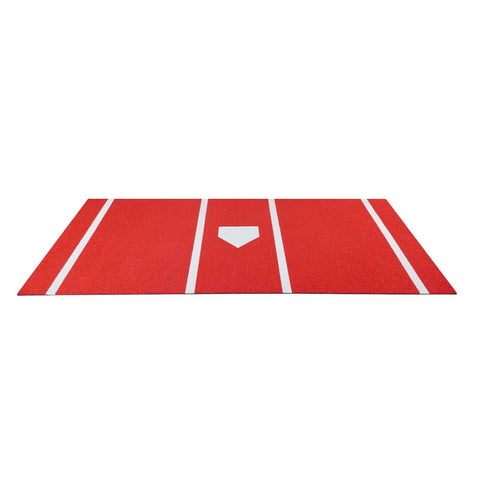 Baseball and Softball Batting Mat With Home Plate For Indoor Outdoor Practice, 12x6ft Anti Fade Turf, Portable Hitting Trainer