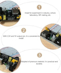 Six Pack DC Breadboard Power Supply Module 6.5 to 12V Input, Stable 3.3V and 5V Outputs, Portable and Plug and Play, Easy to Install, Fits MB102 Breadboard for Makers, Classrooms, Labs, and Industry Projects on MB102 breadboard