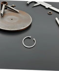 Heavy Duty Stainless Steel C Clip Retaining Rings Kit For Grooved Shafts displayed with caliper and tools