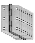 10 Pack 3.5 Inch Square Stainless Steel Folding Butt Door Hinges For Home Furniture Hardware DIY Inside And Exterior Doors Cabinets