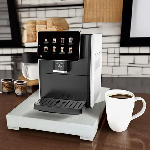 Super Automatic Espresso Machine With Built In Grinder And Smart Milk Frother Serving Up Killer Home Brews Sip 19 Custom Drinks Hit The Spot Fresh Lattes And Cappuccinos Straight Outta Your Kitchen Counter Daily on countertop with coffee cups.