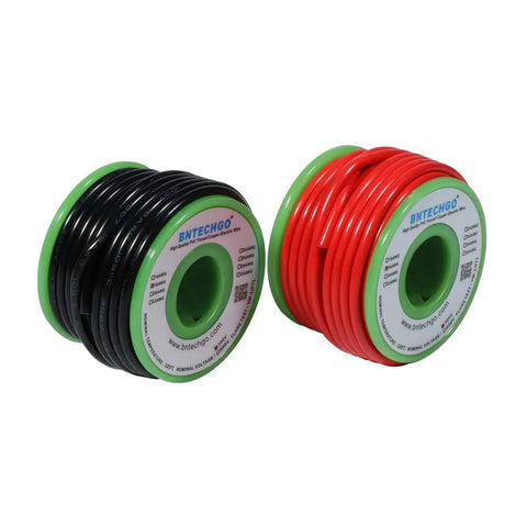 18 Gauge PVC 1007 Solid Hook Up Wire Red And Black Pair 20 Ft Each 18 AWG Tinned Copper PVC Insulated Wire Spools