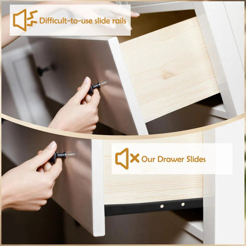 Beefy Undermount Drawer Slides Kit With Metal Rails And Back Mount Guides For Rock Solid Smooth Operation And Lasting Performance DIY Friendly Furniture Hardware That Installs Easy, 300mm black