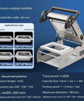 Rock Solid Semi Automatic Tray Food Sealer For Restaurants Kickin Manual Lunchbox Packaging Machine Pro Grade Commercial Meal Sealing Gear that locks in freshness daily - stainless hand press design with adjustable box sizes.
