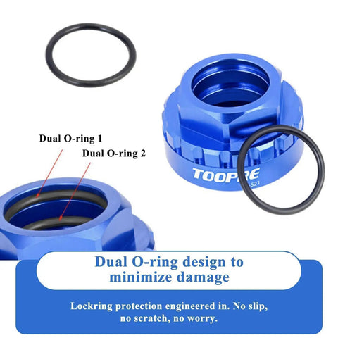 Direct Mount Centerlock Chainring And Crank Removal Tool Pro Grade For Shimano 12 Speed Cranksets M7100 M8100 M9100 M9120 with dual O-ring