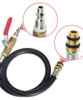 Engine Air Valve Holder Pressure Pipe With Ball Valve M12 M14 to Quarter Inch NPT for Valve Spring Replacement and Cylinder Leak Testing