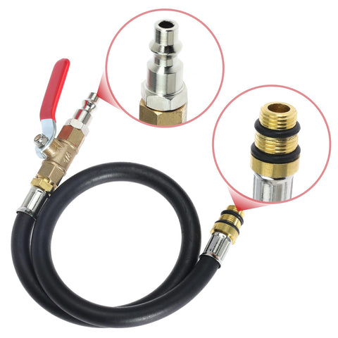 Engine Air Valve Holder Pressure Pipe With Ball Valve M12 M14 to Quarter Inch NPT for Valve Spring Replacement and Cylinder Leak Testing