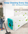 Boy using vacuum near Dust Bags Replacement For Samsung VCA-ADB95 BESPOKE Jet Cordless Stick Vacuum 8 Pack Compatible With VS20A95923B AA VS20A95923N AA VS20A95923W AA Vacuum Cleaner Bags And Accessories.