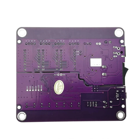 Grbl 1.1 3 Axis CNC Controller For 3018 Engraving Machines With USB Switch, DIY Laser Engraving Control Board, 12V To 24V Power, Arduino Uno Based Motion System, Easy Plug And Play Desktop Milling, purple PCB back view