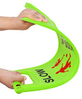 Bright Green Slow Down Kids At Play Sign For Street Caution Children Playing Outdoor Safety Sign made of flexible plastic