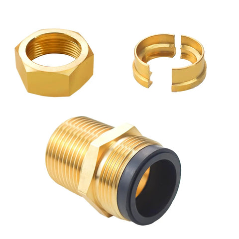 Two 1/2 Inch NPT Brass Pipe Fittings Male Threaded Hex Nipples Pack Of 2 For Gas Lines Propane Or Natural Gas, corrosion resistant
