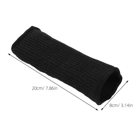 Badass Cut Resistant Arm Sleeves Black Anti Cut Wrist Guards 2 Pack for Heavy Duty Gardening, featuring elastic fit and durable material.
