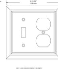Architectural 2-Gang Matte Black Wall Plate With Single Switch And Duplex Combo Cover Zinc Construction for Durability diagram