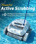 E10 Automatic Robotic Pool Vacuum Cleaner With Active Scrub Brush And Easy Top Load Filter Access in pool