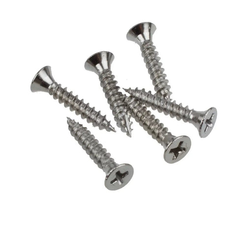 Matching screws for Heavy Duty 3-1/2 Inch Steel Door Hinges With 1/4 Inch Radius And Polished Chrome Finish For Interior Residential Doors