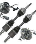 4X4 Front CV Axle Shafts And Front Wheel Hub Bearings Replacement Kit For 2004 2005 2006 2007 2008 Chevy Colorado GMC Canyon Isuzu I-350 I-370 4X4 Models Includes Two Axles And Two Bearings