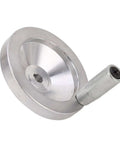 Aluminum Alloy Hand Wheel Crank With 0-1mm Scale, 80mm Diameter, showing smooth boss level precision motion design.