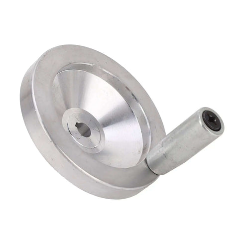 Aluminum Alloy Hand Wheel Crank With 0-1mm Scale, 80mm Diameter, showing smooth boss level precision motion design.