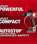 Compact Brushless Cordless Drill Driver Kit Powered By Heavy Duty Battery Pack With Ultra Slim Six Point Nine Inch Housing on red backdrop