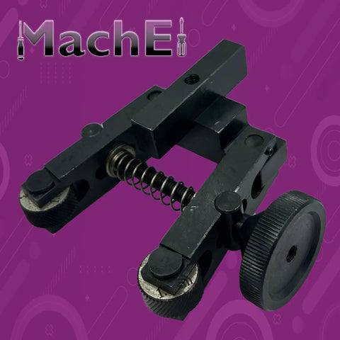 Heavy Duty Knurling Tool Set for Lathe Machine with 2 Inch Capacity, showing spring clamp and knurling wheels.