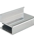 Glass Door Clip On Handles 4 Pack Stainless Steel Cabinet Pulls 1.6 Inches Long 0.75 Inches Wide Fits Glass 5 Mm