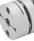Zero Backlash Double Diaphragm Coupling For Servo And Stepper Motors U Shaped Clamp Tight Shaft Coupler 44mm OD Aluminum Stainless Steel 