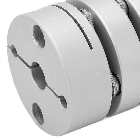 Zero Backlash Double Diaphragm Coupling For Servo And Stepper Motors U Shaped Clamp Tight Shaft Coupler 44mm OD Aluminum Stainless Steel 