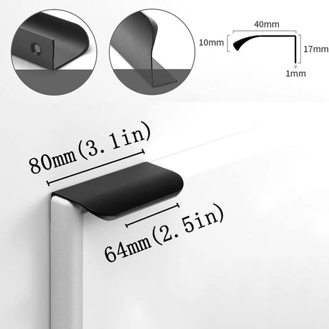 Hidden Door Knob Set With Concealed Handles For Cabinets And Wardrobes, Sleek Low Profile Aluminum Alloy Drawer Pulls, 600mm Easy Install