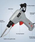 120W Soldering Gun Kit With 110V Power Six Level Adjustable Temperature From 392 To 842 Fahrenheit One Hand Tin Feeding Design