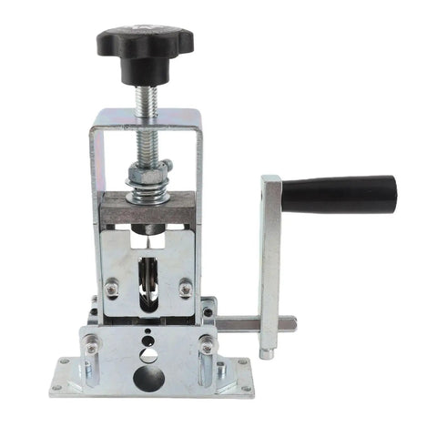 Heavy Duty Drill Powered Wire Stripper Rock Solid Adjustable Electric Cable Stripping Tool with manual crank for effective wire prep.
