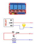 Four Channel 12V Relay Module With Opto Isolation And High And Low Level Trigger Independent Relays For Arduino Raspberry Pi