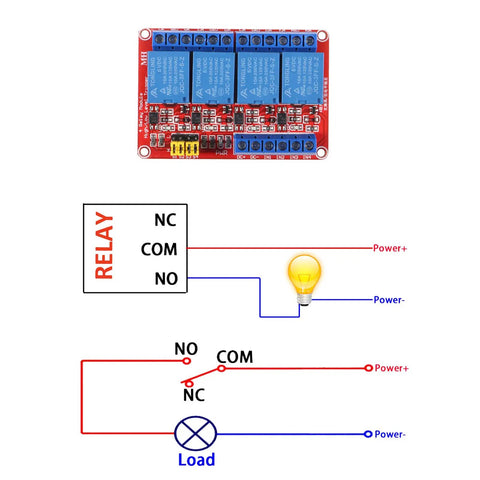 Four Channel 12V Relay Module With Opto Isolation And High And Low Level Trigger Independent Relays For Arduino Raspberry Pi