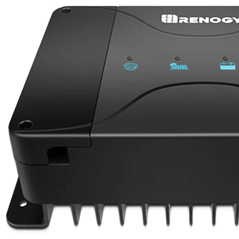 DC To DC Charger With MPPT 12V 30A Dual Source Charging For Solar And Alternator Inputs showcasing front controls