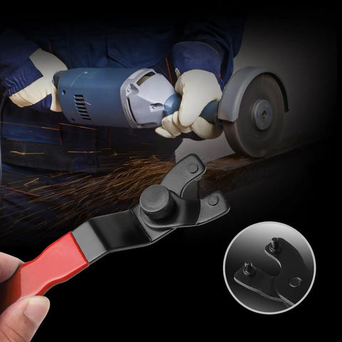 Badass Heavy Duty Adjustable Pin Spanner Wrench Pair with tight grip for angle grinders, measuring 7-1/4 inches, tough steel.