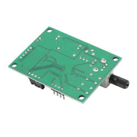Micro Stepper Motor Driver Board For Robotics And Automation, Compact Protected Control Module, DC 5V To 12V 800mA Current, High Precision Control For Electronics Projects, 1 Pack; green PCB underside with mounting holes and knob