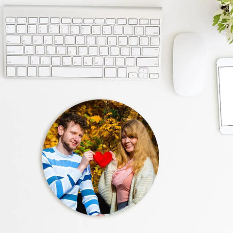 12 Pack White Round Sublimation Mouse Pads 7.87 Inch Diameter For DIY Heat Transfer Crafts Blanks Bulk Set with printed image