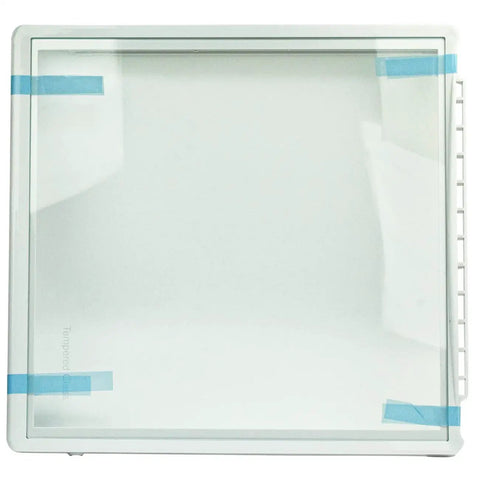 Refrigerator Crisper Pan Cover And Shelf Frame Replacement Must Have Size 18-3/8 Inch By 17-3/8 Inch Without Glass top view