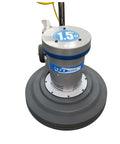 Top view of 17 Inch Heavy Duty Floor Buffer Machine Complete Cleaning Bundle With Pad Driver And Starter Pads For Commercial And Industrial Floors