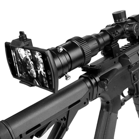 Universal Rifle Scope Smartphone Mount Adapter For Hunting, Easy Phone Camera Attachment on rifle, capturing outdoor images