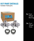 Premium Front Wheel Bearing And Hub Kit For 2007 2018 Acura RDX And 2007 2017 Honda CR V two piece set with box
