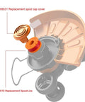 Easy Install Edger Spool Replacement 10ft 0.065 Inch For Worx Weed Eater String Trimmer showing cap and spool components