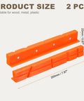 Two Pack 8 Inch Rubber V Shape Magnetic Vise Jaw Pads Soft Anti Scratch Jaws Orange For DIY Woodworking And Plumbing Clamping