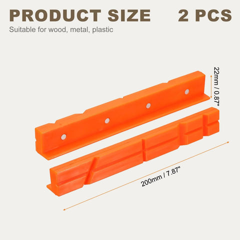 Two Pack 8 Inch Rubber V Shape Magnetic Vise Jaw Pads Soft Anti Scratch Jaws Orange For DIY Woodworking And Plumbing Clamping