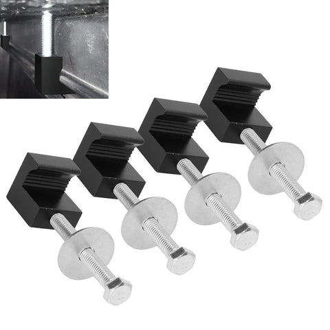 Heavy Duty Aluminum J Clamp Toolbox Mount 4 Piece Set For Trucks No Drilling Secure Fastening